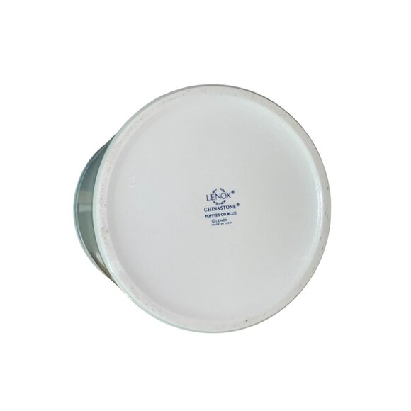 Vintage Lenox Poppies on Blue Canister Chinastone Medium Used - Picture 8 of 16